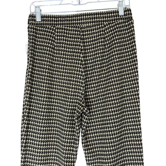 NWT Anthropologie Sanctuary Brown Ivory Houndstooth Casual Knit Flare - Picture 6 of 11